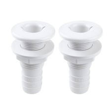 SEAFLO 2  Thru Hull Fitting Marine Boat, Polypropylene, Plastic Drain Overflo...