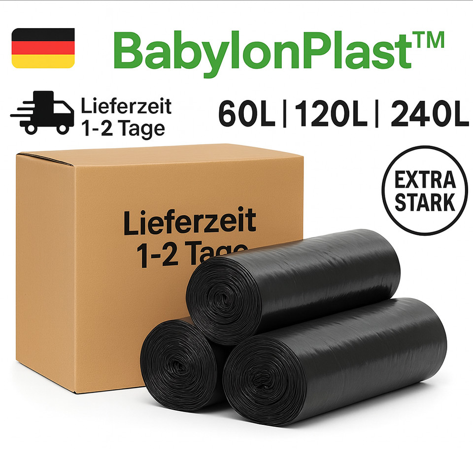 Müllsäcke Müllbeutel Mülltüten✔️60L✔️120L✔️240L Extra Stark Reißfest Abfallsäcke