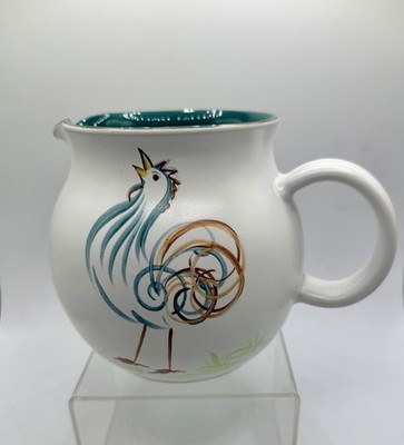 Vintage Denby Pottery Stoneware Flair Rooster Pitcher Handled Creamer 5.5 