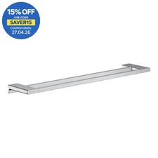 Image of Hansgrohe AddStoris Bathroom Double Towel Rail Chrome Wall Mounted Modern 648mm