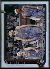 2025-26 Topps Thunder Up! Trio Dominates On Both Sides Of Ball Rainbow Foil