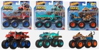 Set Of 3 - Mega Wrex + Tiger Shark + The 909 Big Rigs Hot Wheels Monster Trucks