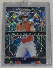 2024 Panini Prizm - Prizmatic Bo Nix #11 Green Wave Prizm (RC)
