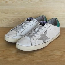Scarpe da uomo GGDB Golden Goose "Superstar" in pelle bianca/verde taglia: EU40 US7 UK6