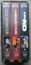 James Bond 007 Gift Set VHS, Dr NO, Goldfinger, From Russia with Love