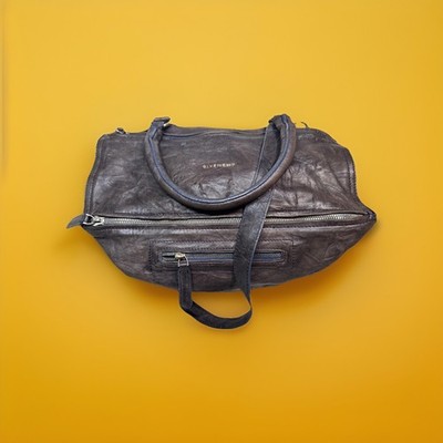 Givenchy Pandora Distressed Leather Bag Medium Brown Pre-owned Authentic