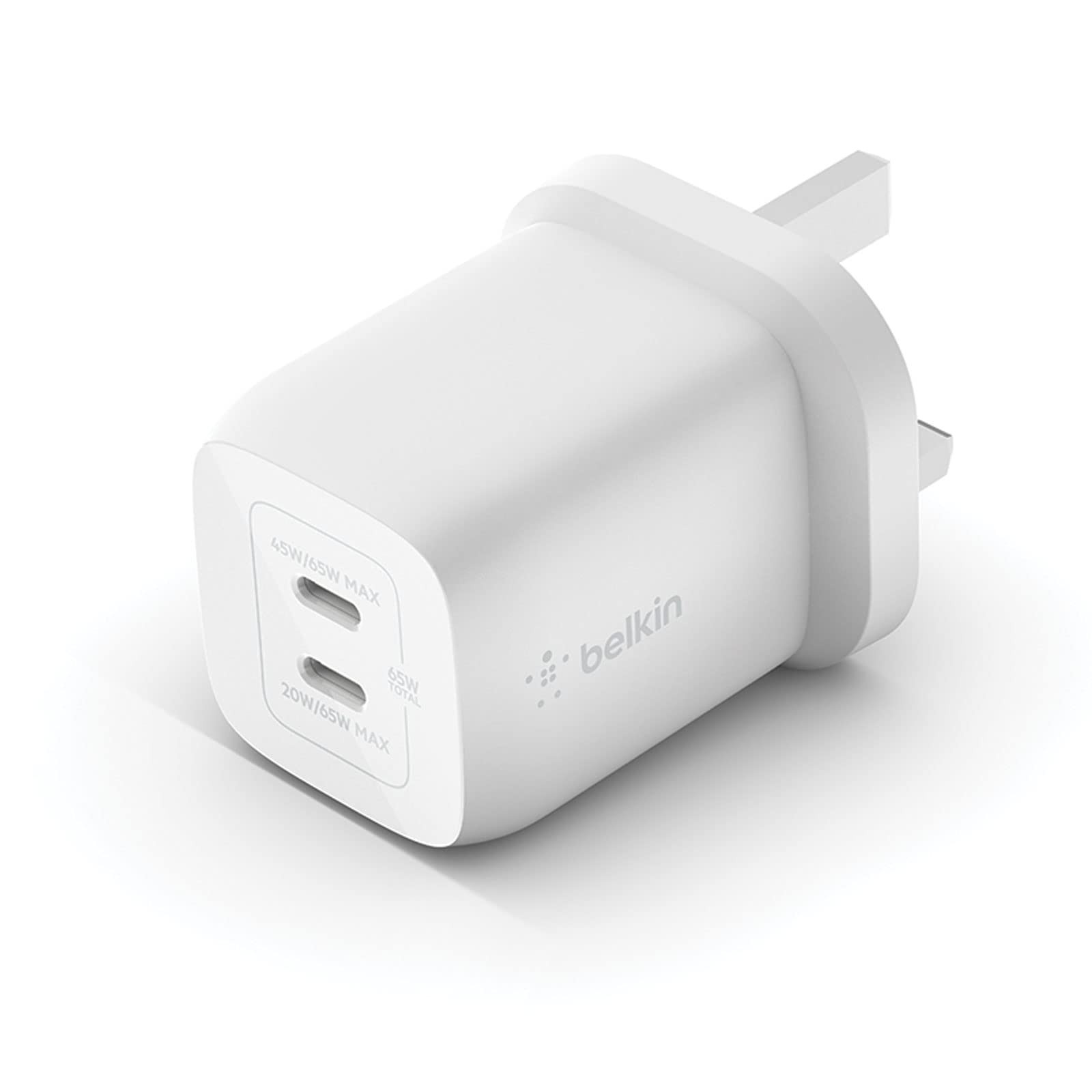Belkin 65W Dual Usb Type C Wall Charger, Fast Charging Power Delivery 3.0 With Gan Technology, Usb Plug Fast Charger For Iphone 14, 13, Ipad Pro 12.9, - Image 2