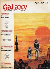 GALAXY SCIENCE FICTION, APRIL 1967, CLASSIC OLD SCIENCE FICTION DIGEST!!!