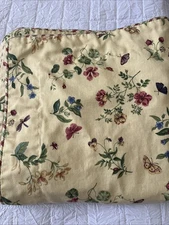 Waverly Vintage Euro Pillow Shams Cotton 30 X 30 EUC, Pair Williamsburg design