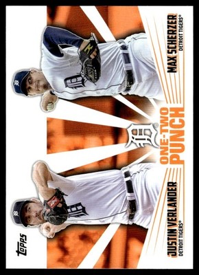 2023 Topps One-Two Punch Justin Verlander/Max Scherzer Detroit Tigers #12P-17