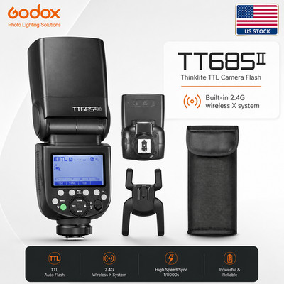 Godox TT685II-C 2.4G TTL HSS Camera Flash Light Speedlite For Canon+Carry Bag