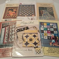 Lot of 6 Sewing Quilting Patterns Mixed Bundle