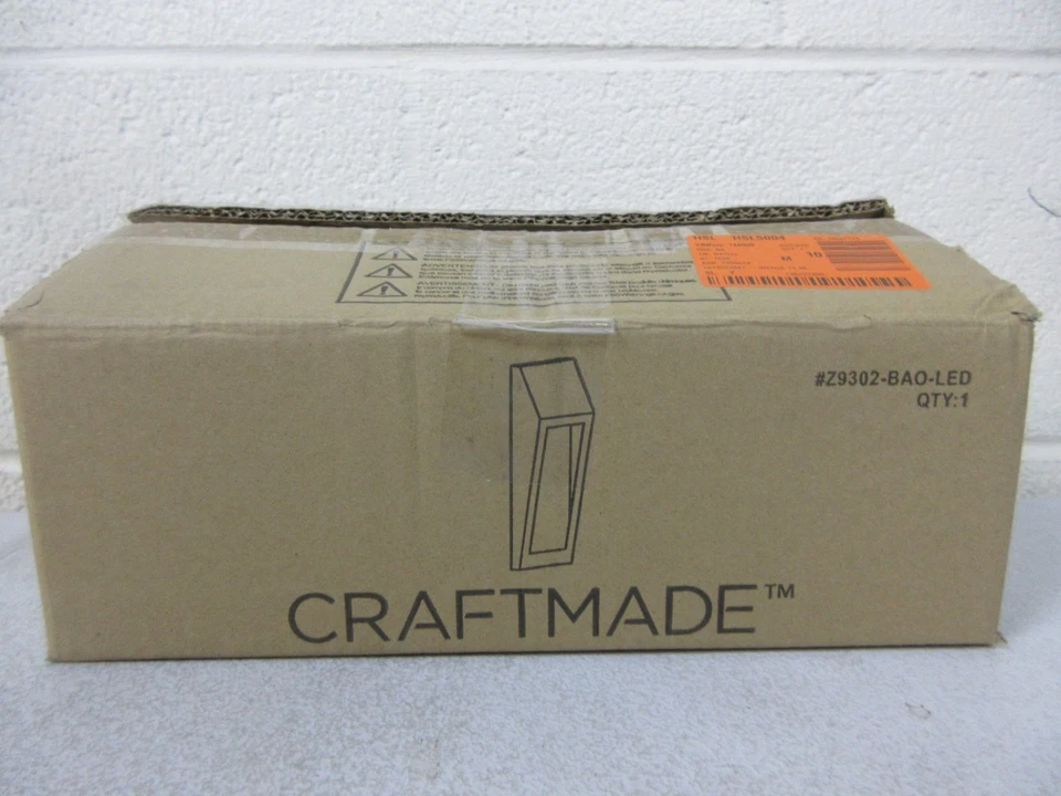 Cuña CRAFTMADE de 11 pulgadas Aplique de pared LED interior/exterior con acabado de aluminio cepillado Foto 4 de 4