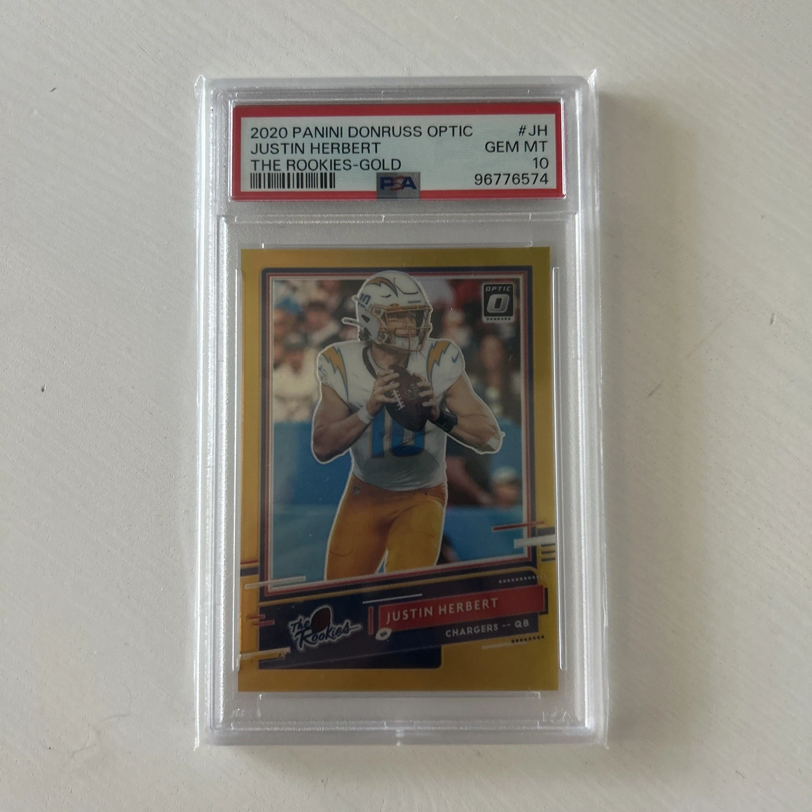 Justin Herbert Panini Donruss Optic the Rookies #JH Gold