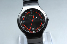 [N MINT] Rado DiaStar 115.0677.3 True Black Ceramic date 40mm Quartz Men's Watch