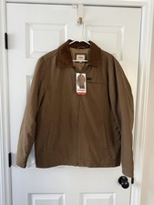 Wrangler Men's Workwear Jacket Quilted Lining Corduroy Collar Brown, M