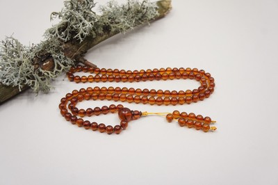 Buddhist Mala Genuine Baltic Amber Prayer 108 Beads Bracelet Mila 24g #2123