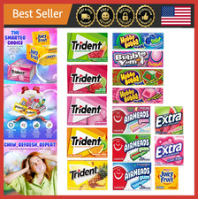 Fruit Flavored Chewing Gum Variety Pack - 15 Packs, 177 Pieces Total