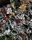 2 Pounds Jewelry Costume Vintage Mix LBS  necklaces bracelets pins rings etc lbs