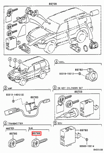Genuine Corolla ZZE123 ZZE122 ZZE121 Transmitter Transponder Key Sub Uncut - Picture 11 of 20
