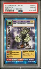 2000 DIGIMON DIGI-BATTLE SER 1 1ST ED #BO-41 BOLTMON PSA 8