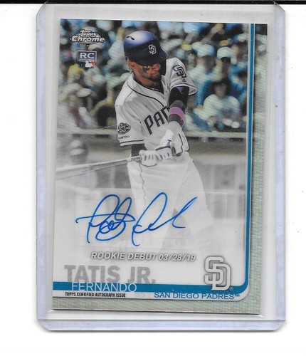 Fernando Tatis Jr. #FT 2019 Topps Chrome Autographs card
