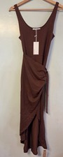 Reformation Kaila Knit Dress Chestnut Brown Women's Medium