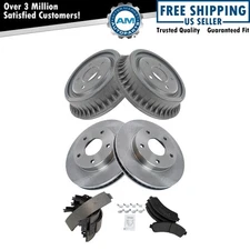 Front & Rear Brake Pad & Rotor,Shoe & Drum Kit Semi-Metallic Fits Chevrolet