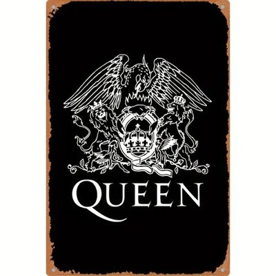 Blechschild Queen Werbeschild 30x20cm Retro Vintage TEL442