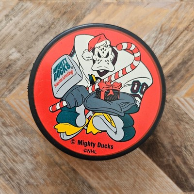 Anaheim Mighty Ducks Christmas Ice Hockey Puck NHL Vintage Disney Vegum