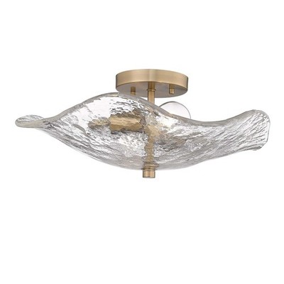 Used Golden Lighting 1140-SF MBS-HWG Samara - 2 Light Semi-Flush Mount-6.63