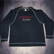Rare Vintage Y2K Tommy Hilfiger black cotton long sleeve shirt