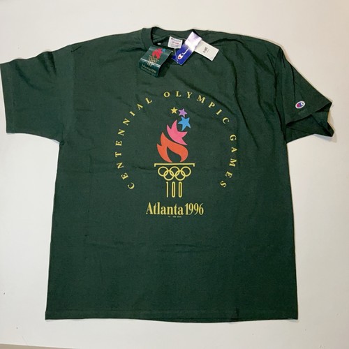Vintage 1996 Centennial Olympic Games Atlanta Champion T-Shirt grün Gr. XXL NOS - Bild 1 von 9