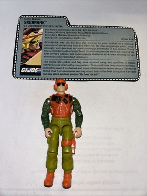 Skidmark V1 100% Complete G.I. Joe 1988 Hasbro Vintage Action Figure SL