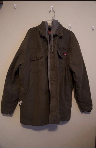 VETEMENTS Giacca da lavoro Wrangler verde con cappuccio Taglia:L