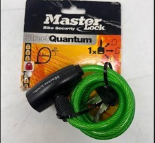 Master Lock Street Quantum Bike Security Cable Lock Green