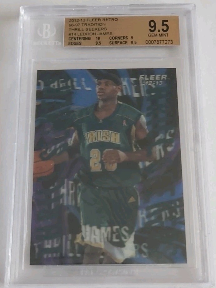 2012-13 Fleer Retro #14 Lebron James Thrill Seekers RARE! BGS 9.5 Gem Mint