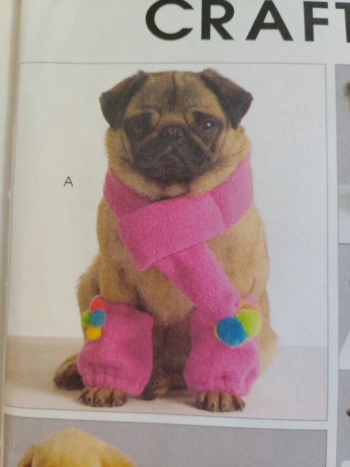 McCall's M5776 5776 Dog Coat Scarf Leg Warmers Pet Clothing Sewing Pattern Cut - Image 3 of 4