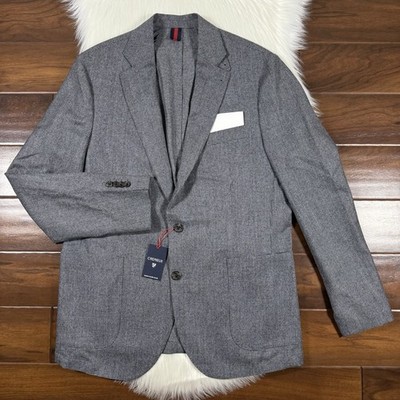Cremieux Vitale Barberis Canonico Size Medium Wool Woolen Flannel Blazer Jacket