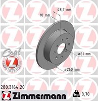 2X Zimmermann Bremsscheibe 280.3164.20 FüR Honda MG