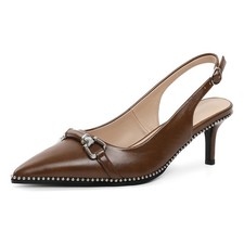 YODEKS Slingback Kitten Heels Women's Pointed Toe Low Heel Pumps 2.5 Inch Bea...