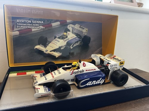 1/18 Minichamps Formel 1 Toleman Hart TG184 Ayrton Senna Monaco GP 1984
