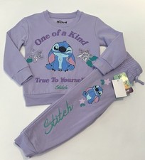 Disney Stitch Girl Clothes Size 4 Pants Sweatshirt 2 PC Set Cute New