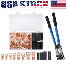 Cable Lugs Copper Ring Crimp Terminal Car Battery Wire Connectors/Plier 280PCS