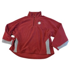 Alabama Crimson Tide Fleece Pullover Men s XL Red 1/4 Zip Embroidered Logo