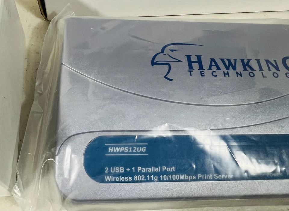 Hawking HWPS12UG Wireless G Print Server 2 USB/1 Parallel Ports 802.11g Open Box - Image 3 of 4
