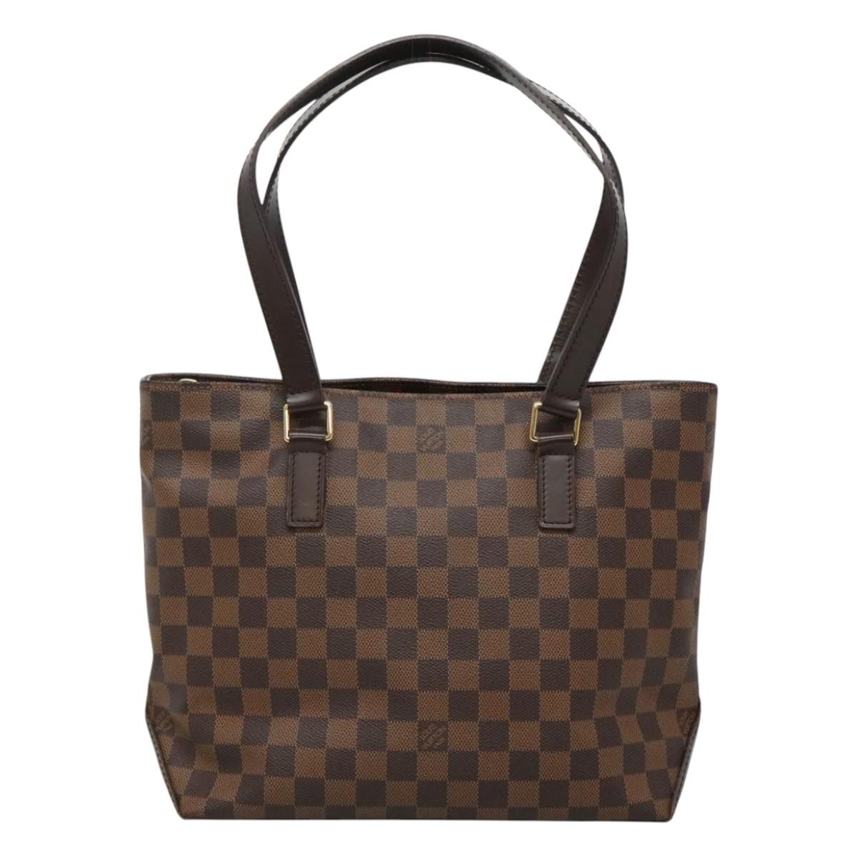 Louis Vuitton Piano Brown Canvas Tote Bag Authentic