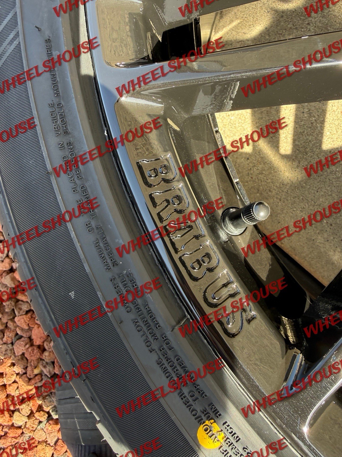 22x10 BRABUS GLOSS BLACK WHEELS RIMS TIRES MERCEDES G-WAGON G55 G500 G550 G63 G