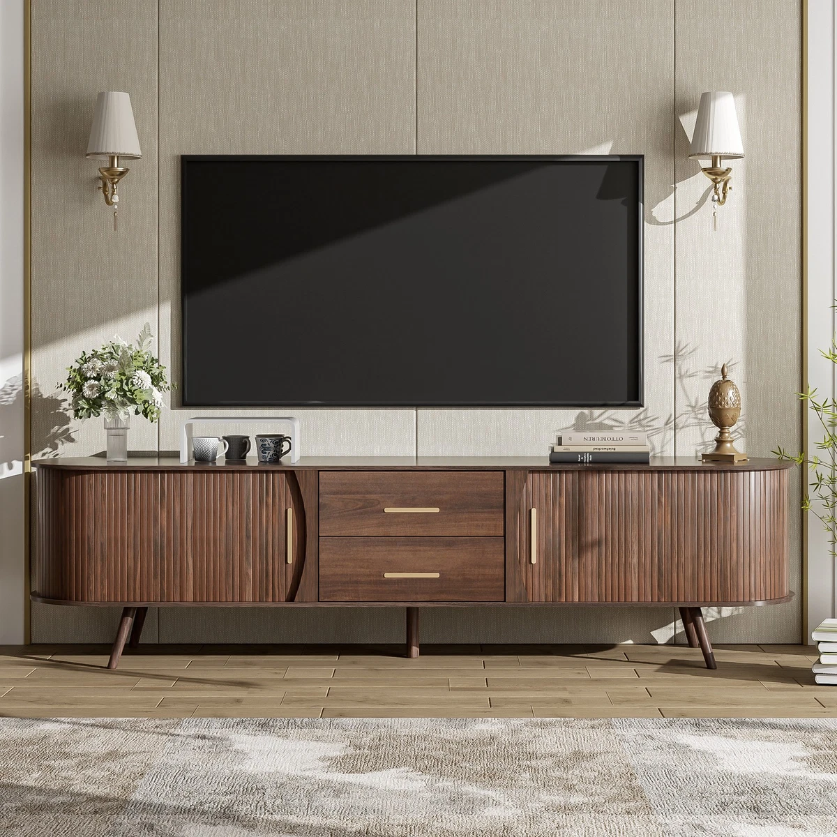 ♫テレビボート２drower TV cabinet TV TV Stands Units with 2 Drawers for sale | eBay