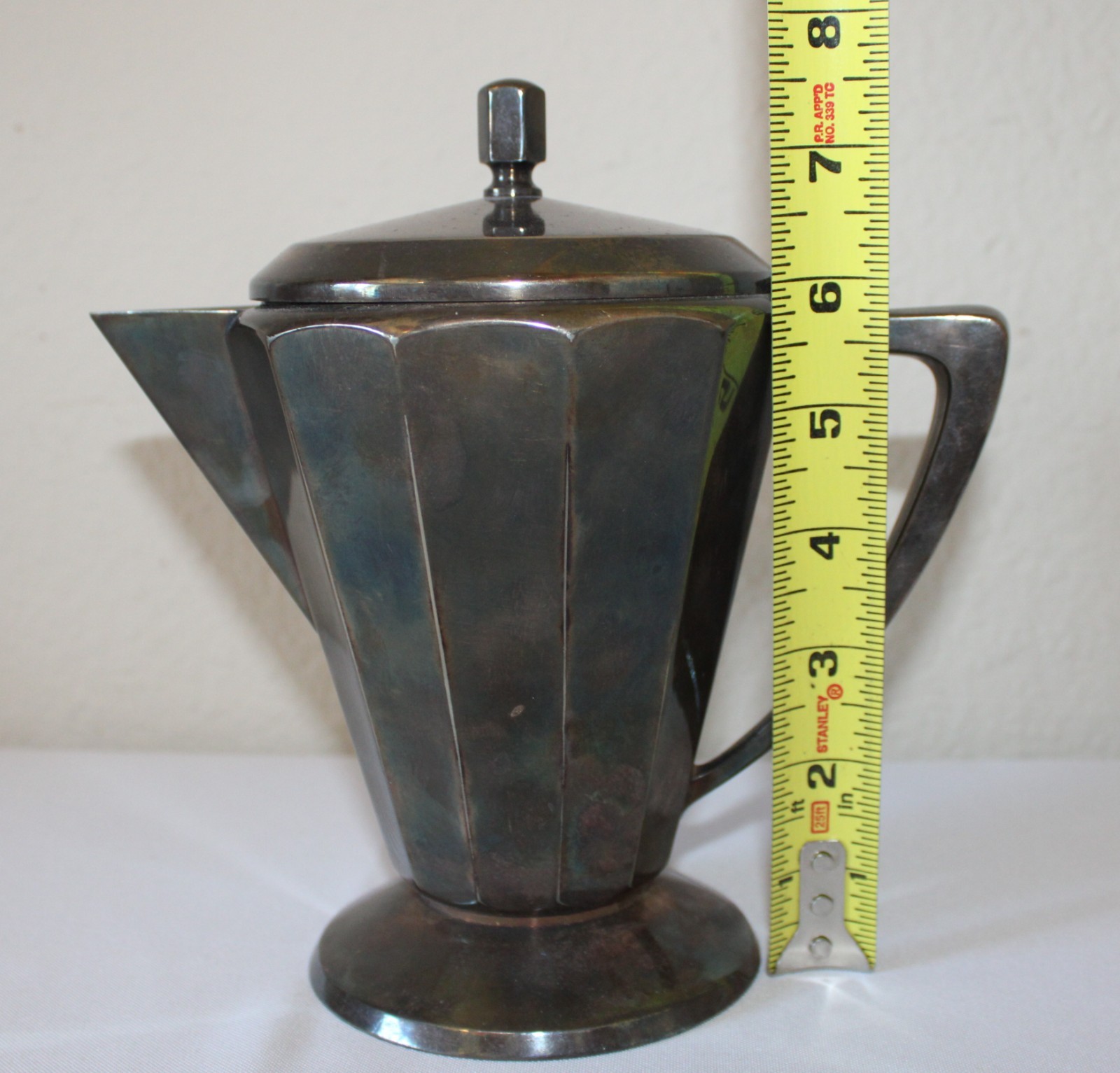 Antique Art Deco Silverplate Coffee Pot Art Krupp Berndorf Vintage 70cl